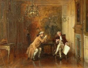Discussing The News by George Ogilvy Reid