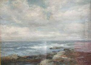 Waves Breaking On A Deserted Rocky Coast