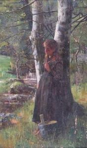 A Rest By The Stream by John Robertson Reid