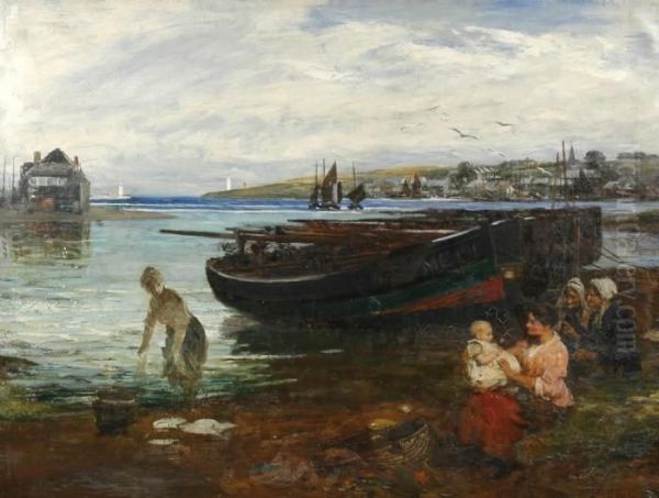 Mussel Gatherers Ferryden - view 1