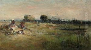 The Harvest Lunch, Windsor Castle Beyond by John Robertson Reid