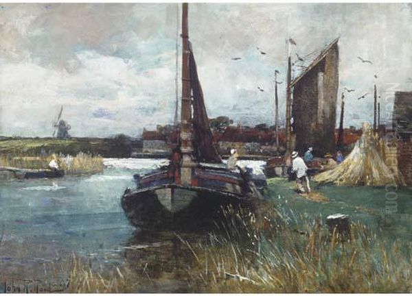 Figures By A Dutch Canal - view 1