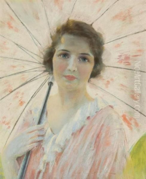 Lady With Parasol - view 1