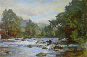 A Sunlit Highland River by Robert Payton Reid
