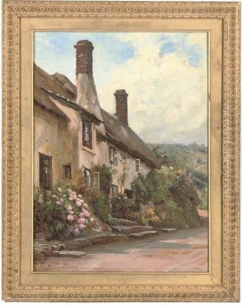 A Thatched Cottage In Summer - view 1