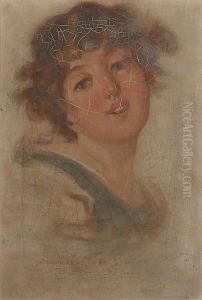 Head Study Of Girl by Stephen Reid