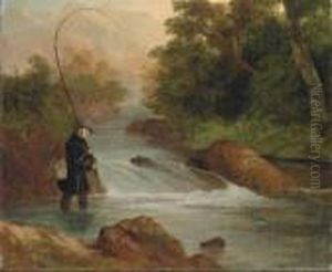 A Gentleman Fishing by Philip Reinagle
