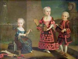 A Girl with a Marmoset in a Box Girl with Triangle sitting on a Magic Lantern and a Boy with a Hurdy Gurdy A Girl with a Marmoset in a Box Girl with Triangle sitting on a Magic Lantern and a Boy with a Hurdy Gurdy
