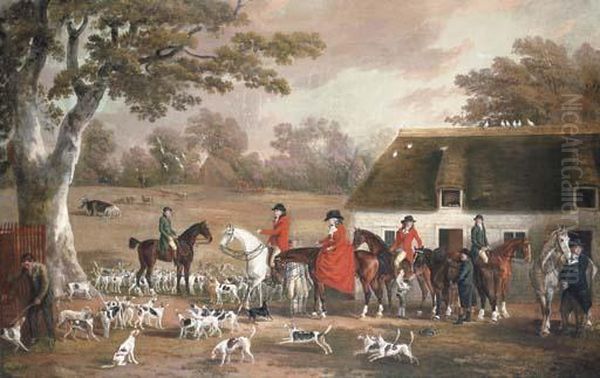 Meet In Dorsetshire With Hunting
Portraits Of Mr. And Mrs. Francisfane And Other Members Of The Hunt - view 1