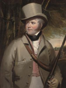 Portrait Of A Gentleman, Half-length, With Sporting Gun In Alandscape
