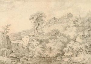 Arkadische Landschaft by Johann Christian Reinhart