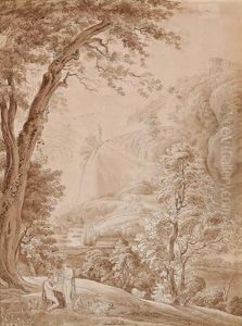 Umkreis Antikisierende Ideallandschaft by Johann Christian Reinhart