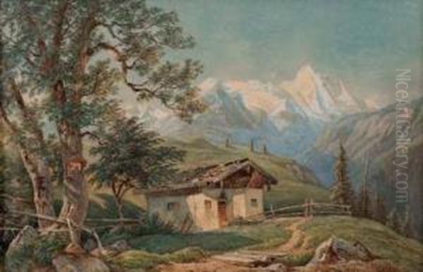 Kleine Almhutte Im Salzburgischen Mit Blick Auf Den Grosglockner - view 1