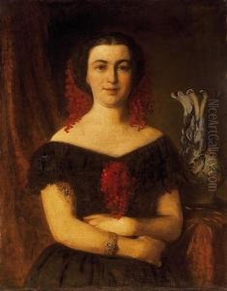 Woman With Red Head-dress - view 1