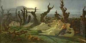 Les Lavandieres de la Nuit The Washerwomen of the Night by Jean Edouard (Yan) Dargent