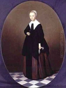 Portrait of a Young Girl by Mijnerts Herman Doncker