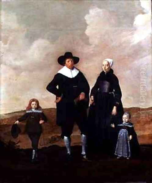 Portrait of a West Friesian Couple with Their Two Children - view 1