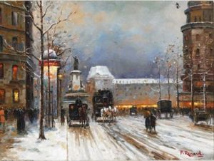 Paris On A Snowy Night