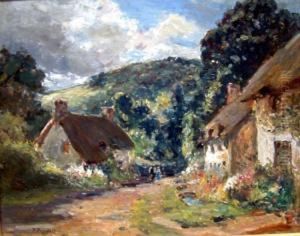 Dunster Village by Joseph Fred. Percy Rendell