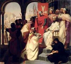 Knights of the Order of St John of Jerusalem restoring religion in Armenia in 1347 by Henri Delaborde