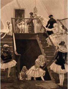 [jeunes Filles Sortant Du Cours De Ballet]. Vers 1900. by Paul Renouard