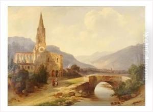 Eglise Pres Du Pont by Charles Renoux