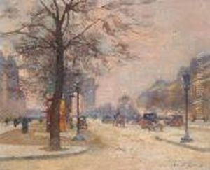Avenue Des Champs Elysees Et Arc De Triomphe
