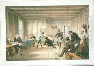 The Mess Room Telegraph House Trinity Bay Newfoundland in 1858 by Robert Dudley