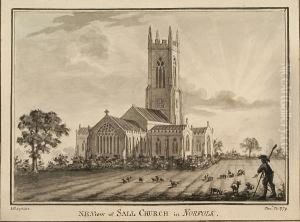 N.e. View Of Sall Church In Norfolk by Humphrey Repton