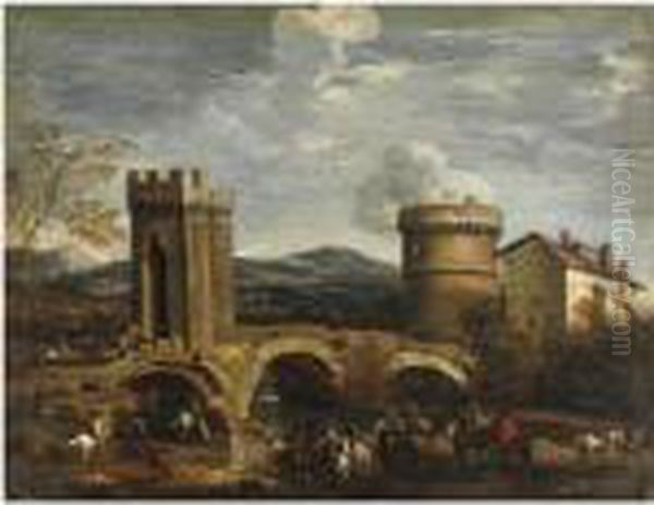 Scena Di Battaglia Presso Un Ponte - view 1