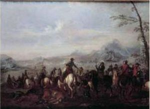 Scene De Cavalerie by Pandolfo Reschi