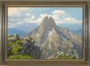 Blick Auf Die Hofats Vom Kleinen Wilden Aus by Rudolf Reschreiter