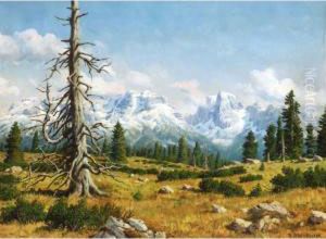 A View Of The Eiger by Rudolf Reschreiter