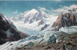 View Of The Mont Blanc From The Talefre Glacier by Rudolf Reschreiter