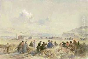 Watching Manoeuvres from the Dunes Foilhummerum Bay Valentia by Robert Dudley