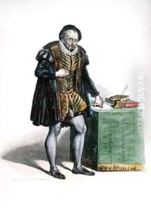 Michel Eyquem de Montaigne 1533-92 from Le Plutarque Francais by Dupont, H.