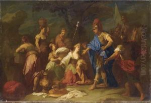 David Et Abigail by Jean II Restout