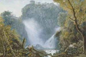 Falls of Tivoli by Abraham Louis Rudolph Ducros