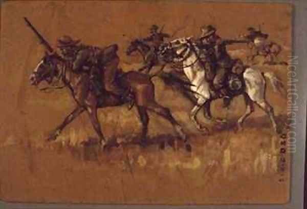 Mounted Boers in Action - view 1