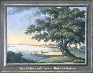 The Great Tree of Kingston with a view of Philadelphia behind by C.A. During