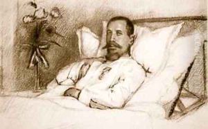 A Leader whose wounded Sir Ian Hamilton has called a calamity General Gouraud in hospital in Paris from The Illustrated War News by Charles Jules Duvent