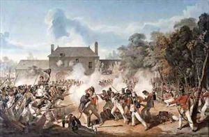 Defence of the Chateau de Hougoumont by the flank Company by Denis Dighton