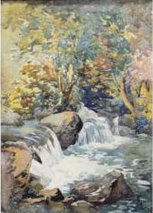 Cascade Dans Le Oued by Alphonse Rey
