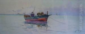 Pecheur En Mer. by Alphonse Rey