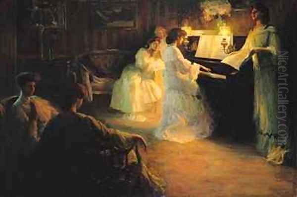 Young Girls at a Piano - view 1