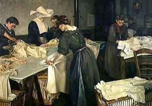 Ironing at the Orphanage by Georges Dervaux