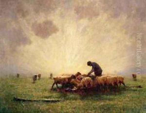 Sunrise the Morning Feed by John Robert Keitley Duff