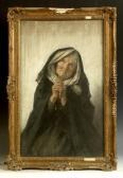 An Oldlady With A Rosary - view 1