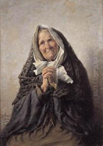 Portret Modlacej Sie Kobiety 1893 R. Portret Modlacej Sie Kobiety 1893 R.