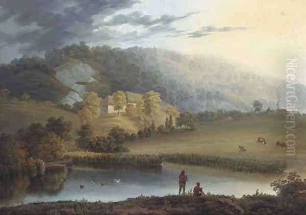 Anglers in an extensive landscape - view 1